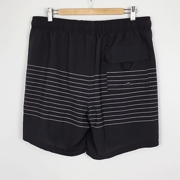 SPYDER Men's Black White Stripes Swim Trunks Board Short  Quick Dry Size XXL - Picture 3 of 16